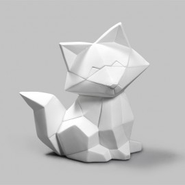 Ceramic Bisque Fox Facet-ini - Case of 6